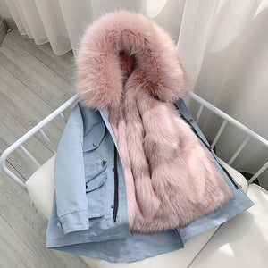 Children's Party Overcomes The Faux Fur Detachable Liner Foreign Style