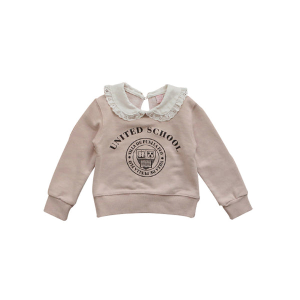 Children Girl Doll Collar Sweet Pullover Sweater