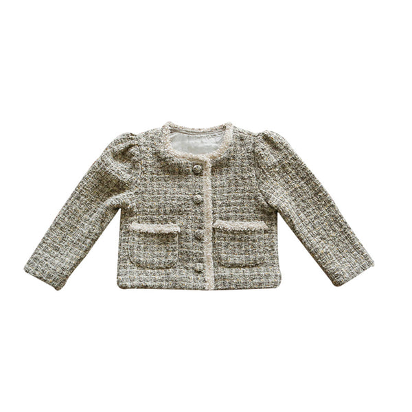 Girls' Little Fragrant Style Western Style Suit Short Jacket