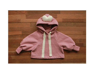 Korean Girl Love Thickening Plus Fleece Hooded Sweater