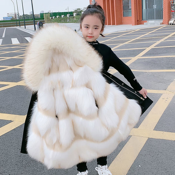 Children's Party Overcomes The Faux Fur Detachable Liner Foreign Style