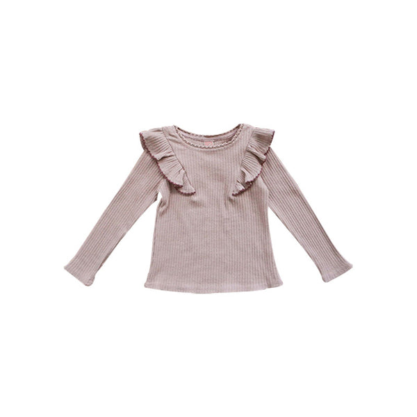 Children Girl Ruffled Sweet Base Shirt