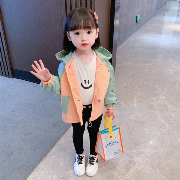 Children's New Korean Style Western-style Female Baby Color Matching Jacket