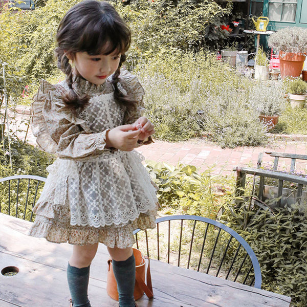 Children Girl Up Strawberry Shank Outside With Lace Camisole