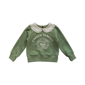 Children Girl Doll Collar Sweet Pullover Sweater