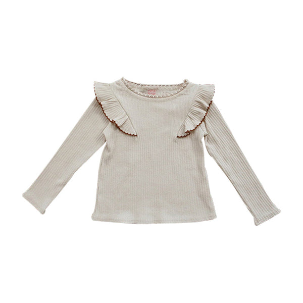 Children Girl Ruffled Sweet Base Shirt